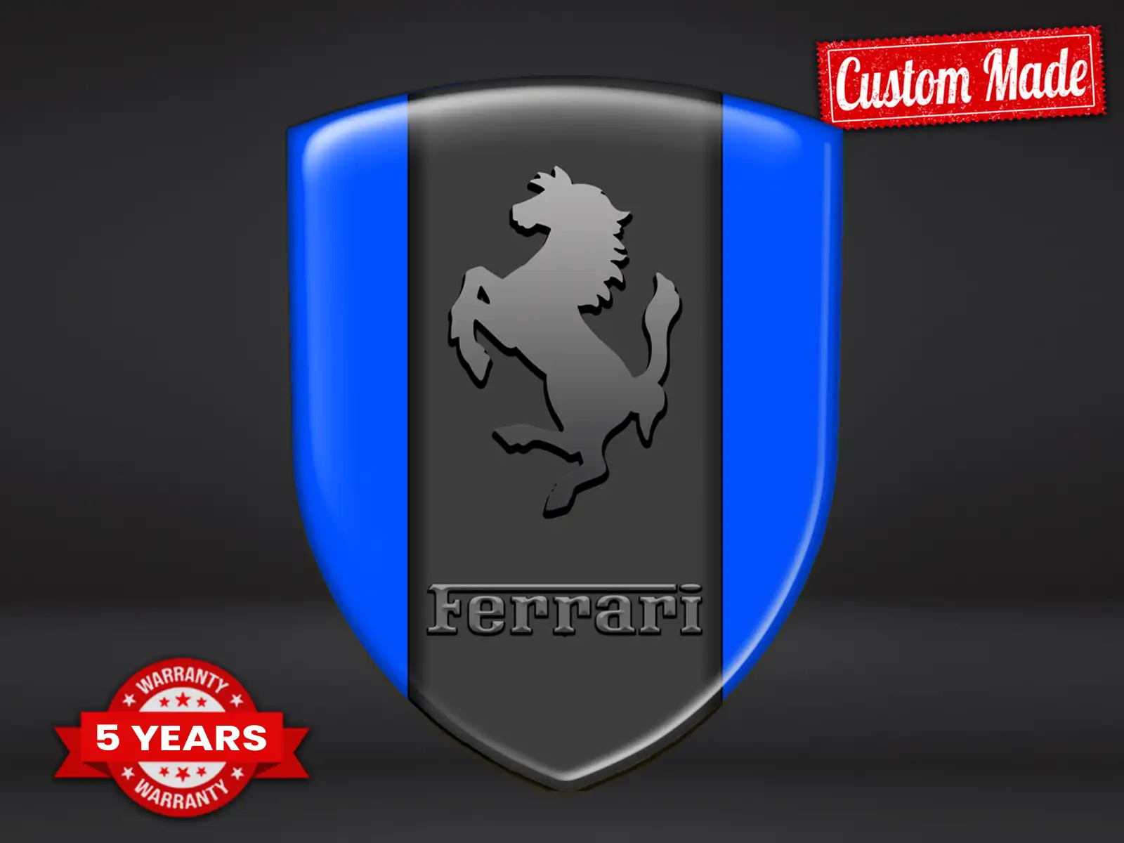 Ferrari Personalized Logo Stickers Durable Limited Universal